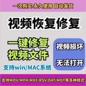 损坏MP4视频修复软件断电恢复工具短片导出摄像机视频文件修复-优资源网