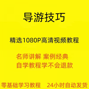 导游技巧视频教程新手自学零基础入门精通教学课程全集-优资源网