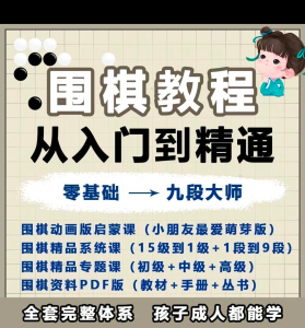围棋教程零基础儿童视频课少儿动画启蒙围棋入门系统电子资料课程-优资源网