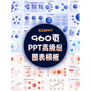 HZH精选创意960页7套公司大厂万能逻辑框架构图ppt图表模板高级感-优资源网