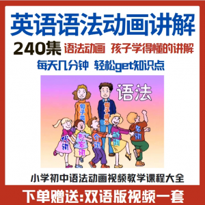 小学初中英语语法动画视频教程搞定所有英语语法知识视频素材-优资源网