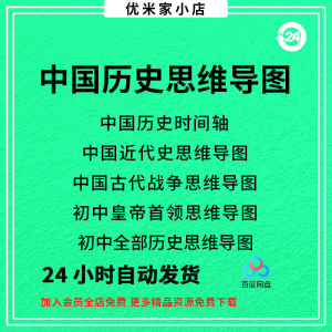 中国思维导图初中朝代近代史时间轴皇帝战争电子版资料图-优资源网