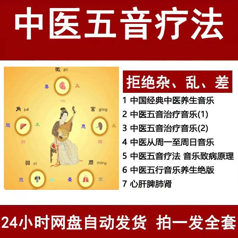 中医音乐疗法五行五音频视频养生馆全套宫商角徵疗愈解压音药mp3-优资源网