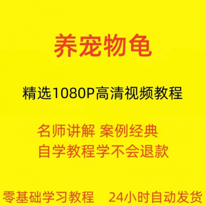 养宠物龟饲养视频教程全套从入门到精通技巧培训学习在线课程-优资源网