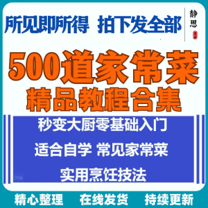 零基础入门自学习培训家常菜做菜教学视频教程私房菜炒菜烹饪厨-优资源网
