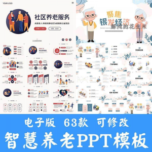 智慧养老ppt模板社区养老院服务宣传开题答辩商业计划书方案素材-优资源网
