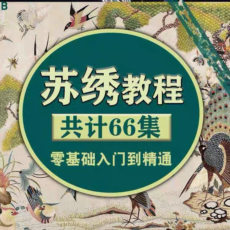 苏绣教程视频零基础苏绣教程苏绣入门到精通教学视频苏绣全套课程-优资源网