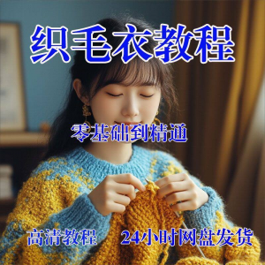 手工织毛衣视频零基础传统棒针钩针毛线编织婴儿童全套-优资源网