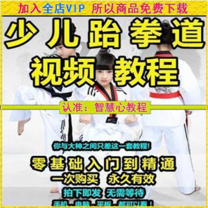 跆拳道自学教学视频跆拳道训练视频跆拳道运动教程少儿培训素材-优资源网