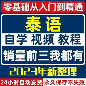 泰语零基础入门自学教材视频基础教程学习口语课程电子版高级-优资源网