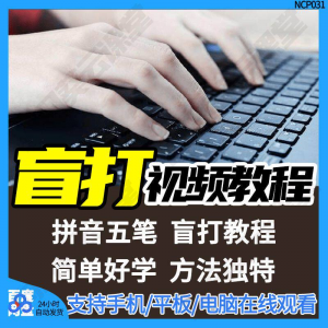 盲打不看键盘打字视频教学网课指法纠正零基础普通键盘私教版资料-优资源网