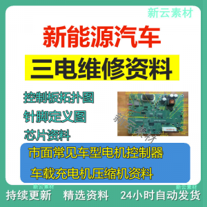 新能源汽车维修资料拓扑原理针脚图芯片三电控制器充电机压缩机-优资源网