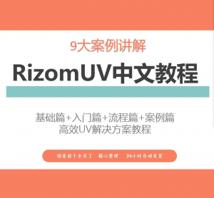 RizomUV中文教程高效UV解决方案视频教学零基础入门自学软件入门-优资源网