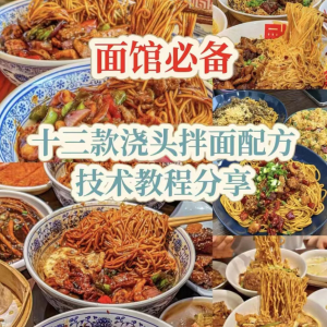 【下单即送】视频教程面馆13款浇头拌面配方新手摆摊创业培训-优资源网