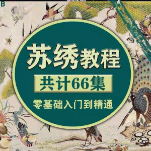 苏绣教程视频零基础苏绣教程苏绣入门到精通教学视频苏绣全套课程-优资源网