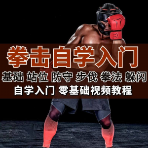 全套拳击指导视频教程自学零基础小白入门自卫搏击格斗防护资料-优资源网