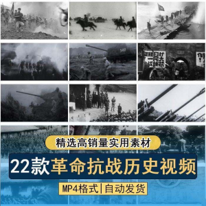 抗日战争解放战争革命斗争长征精神历史纪录片影像资料视频素材-优资源网